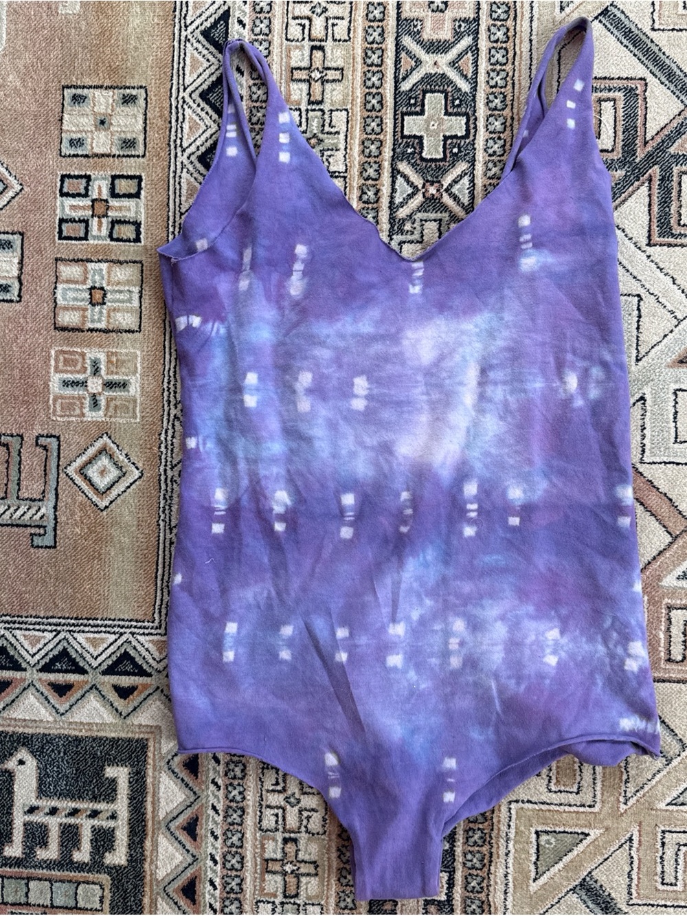 Of Earth and Salt Handmade Purple Tie-Dye Bodysuit